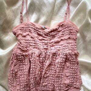 Fashion Nova Pink Lace Top